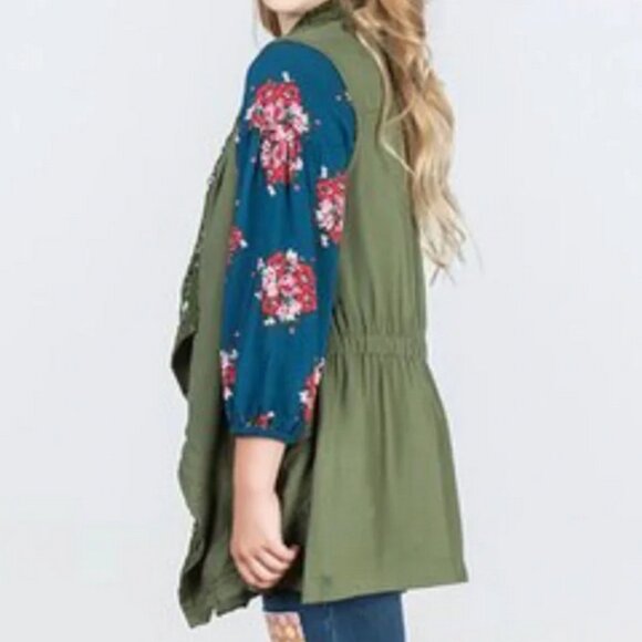 MATILDA JANE That's The Ticket olive cargo open vest, 14. - Picture 2 of 9